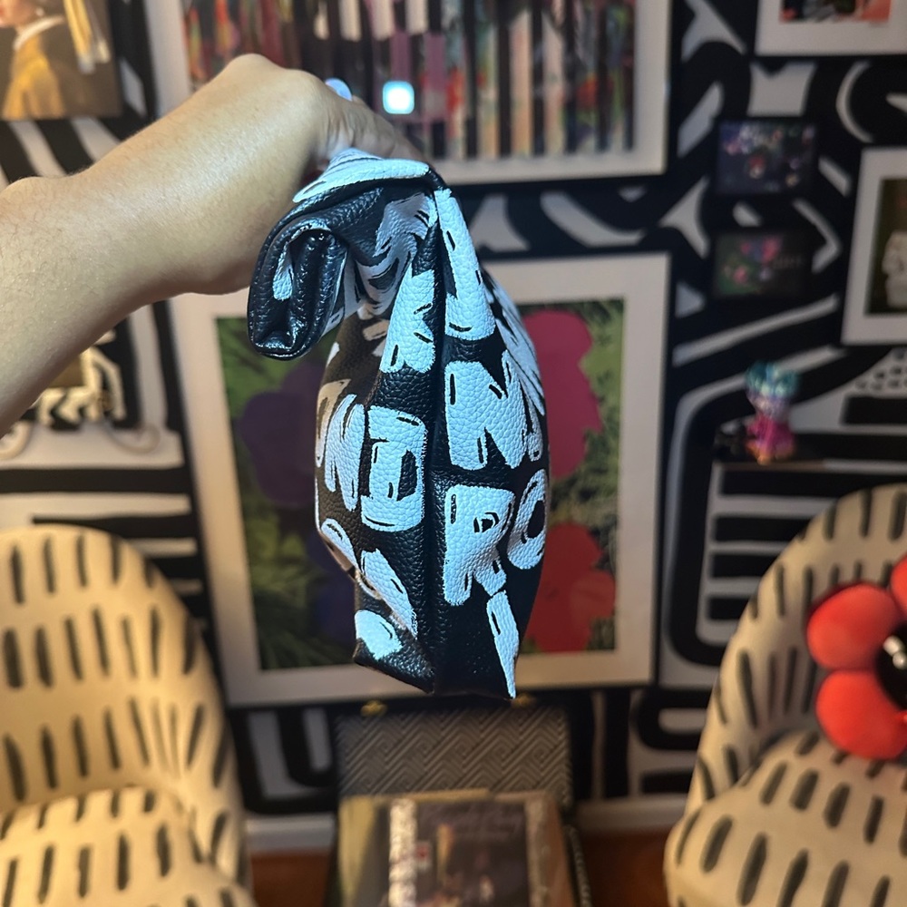 LONDON ROCK HANDPAINTED PAPER BAG CLUTCH - Picture 2 of 7